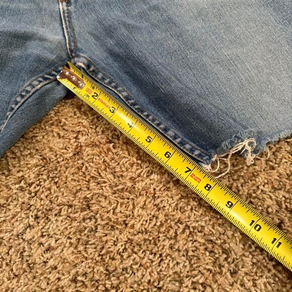 U.S. Polo Assn. Y2K Distressed Grunge Cut Denim Jort Shorts Sz.36 - Picture 6 of 7